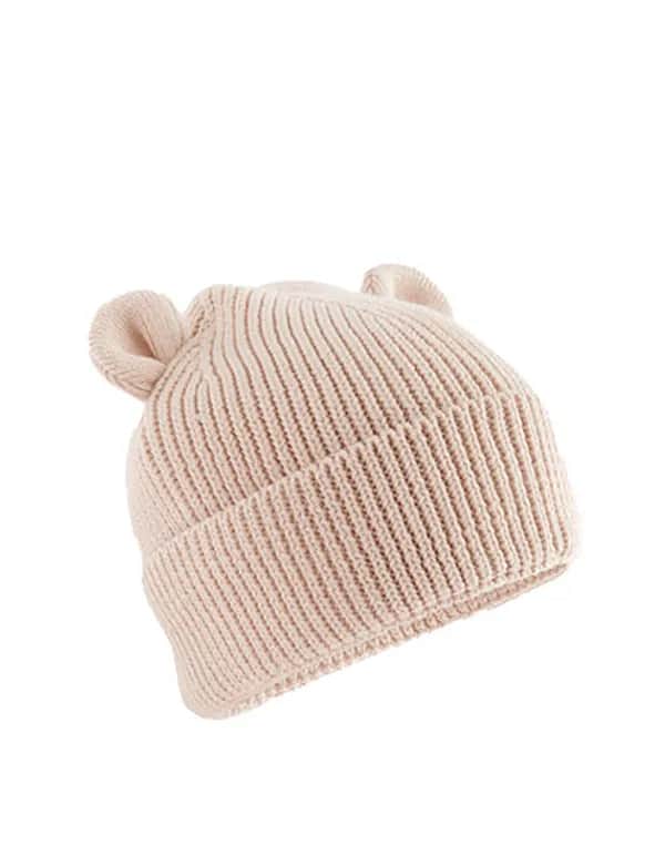 Organic Baby Bear Beanie - Almond