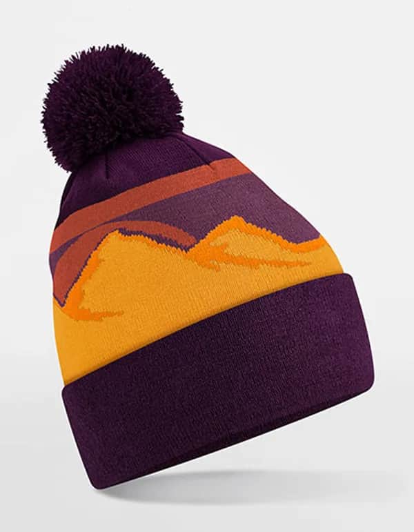 Mountain Peaks Pom Pom Beanie - Desert Peaks