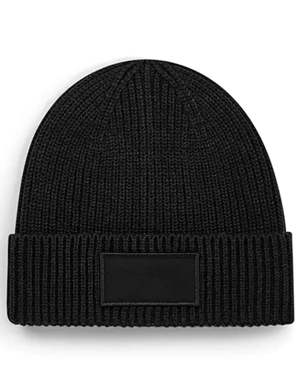 Fashion Patch Beanie - Black
