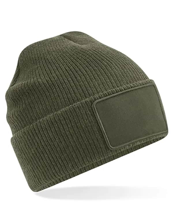 Removable Patch Thinsulate™ Beanie - Military Green