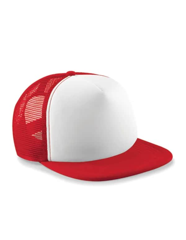 Vintage Snapback Trucker Cap - Classic Red/White