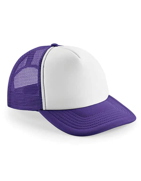 Vintage Snapback Trucker Cap - Purple/White