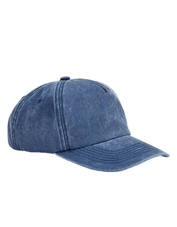 Relaxed 5 Panel Vintage Cap - Vintage Denim