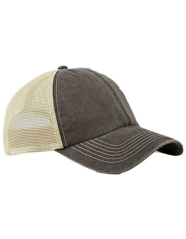 6 Panel Vintage Trucker - Vintage Brown/Stone