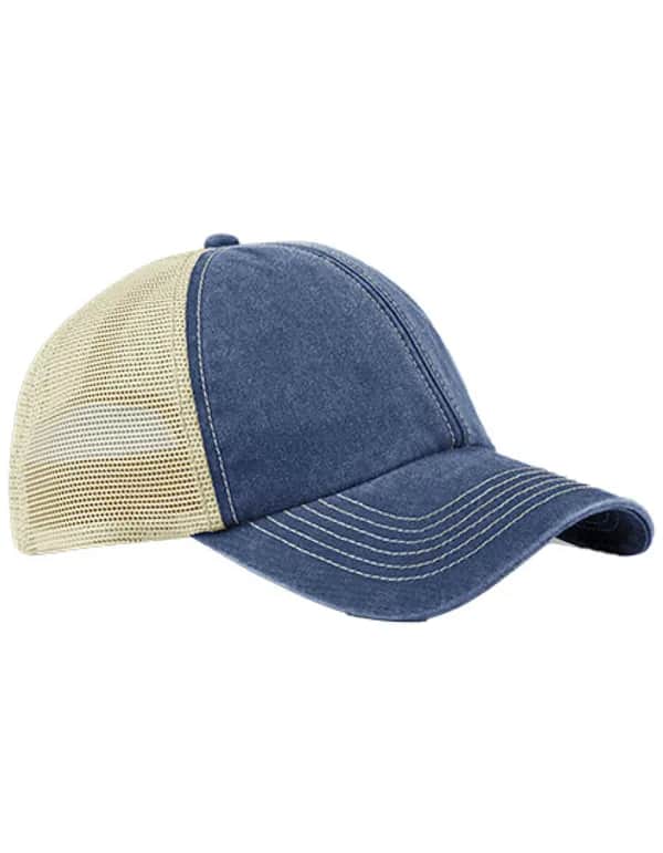 6 Panel Vintage Trucker - Vintage Denim/Stone