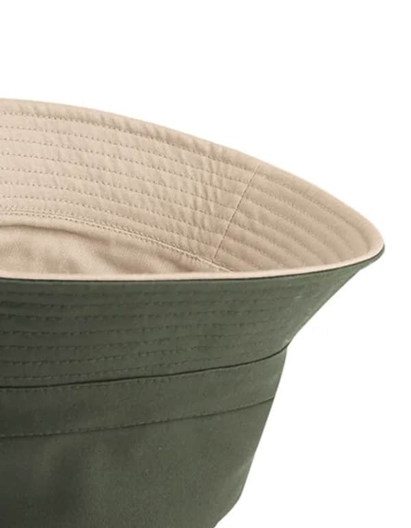 Reversible Bucket Hat - Olive Green/Stone