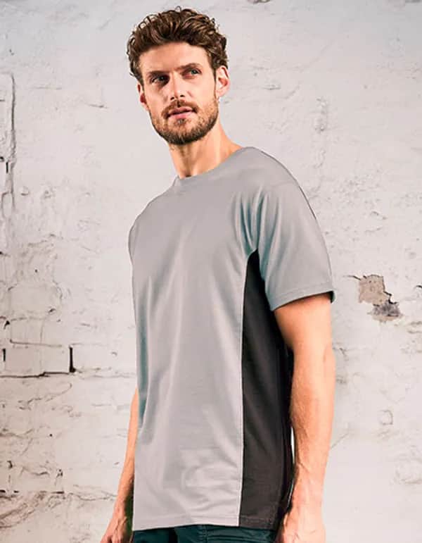 Unisex Contrast-T - New Light Grey (Solid)/Charcoal (Solid)