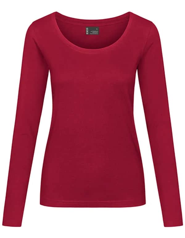 Women´s T-Shirt Long Sleeve - Granat