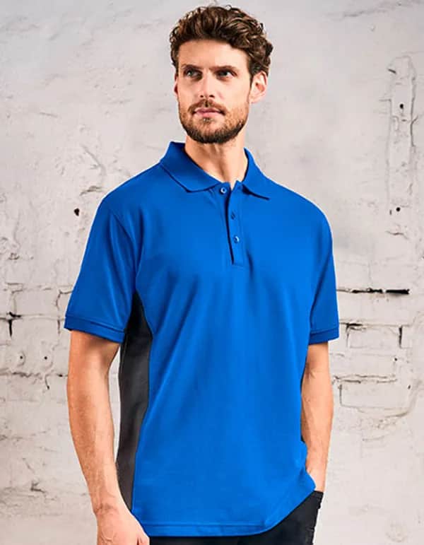 Unisex Contrast Polo - Royal/Charcoal (Solid)