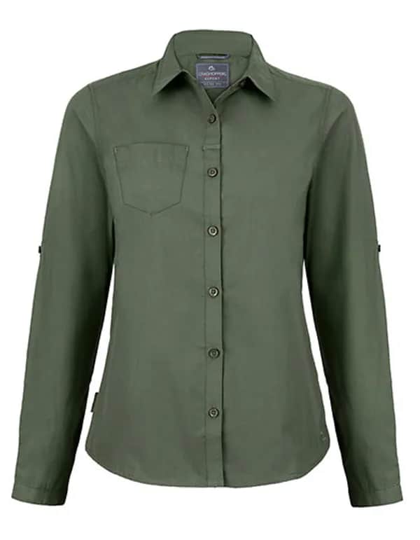 Expert Womens Kiwi Long Sleeved Shirt - Dark Cedar Green