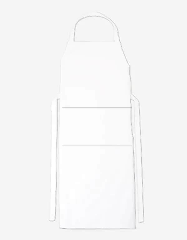 Bib Apron Verona Bag 110 x 75 cm - White