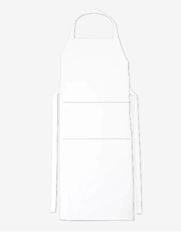 Bib Apron Verona 110 x 75 cm - White