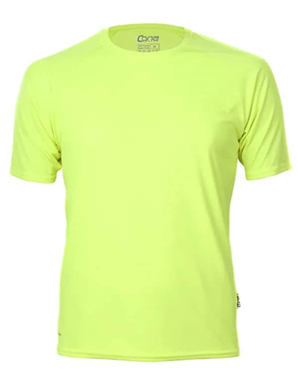 Rainbow Tech Tee - Neon Yellow
