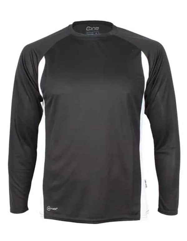 Racer Long Sleeve Tech Tee - Black/White