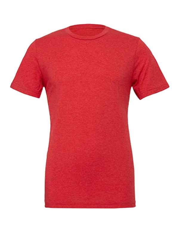 Unisex Triblend Crew Neck T-Shirt - Red Triblend (Heather)