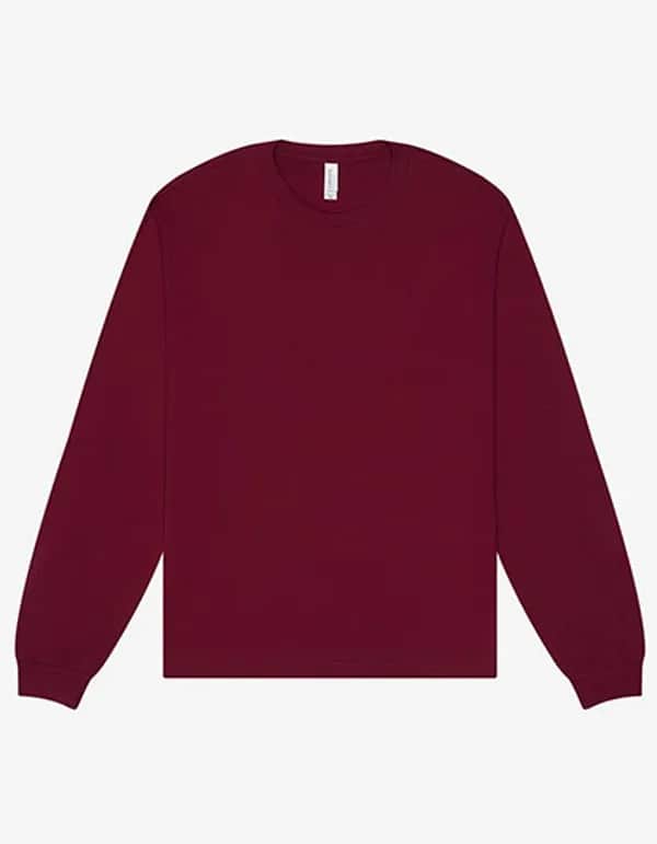 Unisex Heavyweight Long Sleeve Tee - Maroon