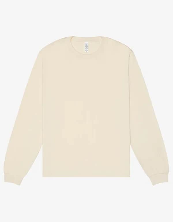 Unisex Heavyweight Long Sleeve Tee - Natural
