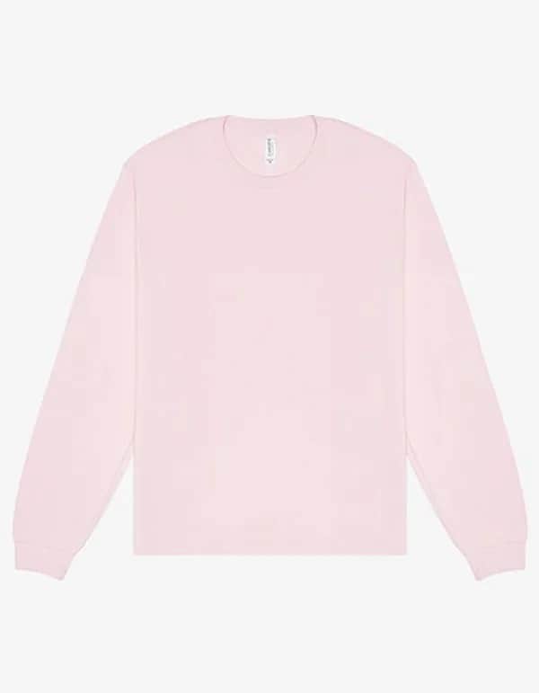 Unisex Heavyweight Long Sleeve Tee - Soft Pink