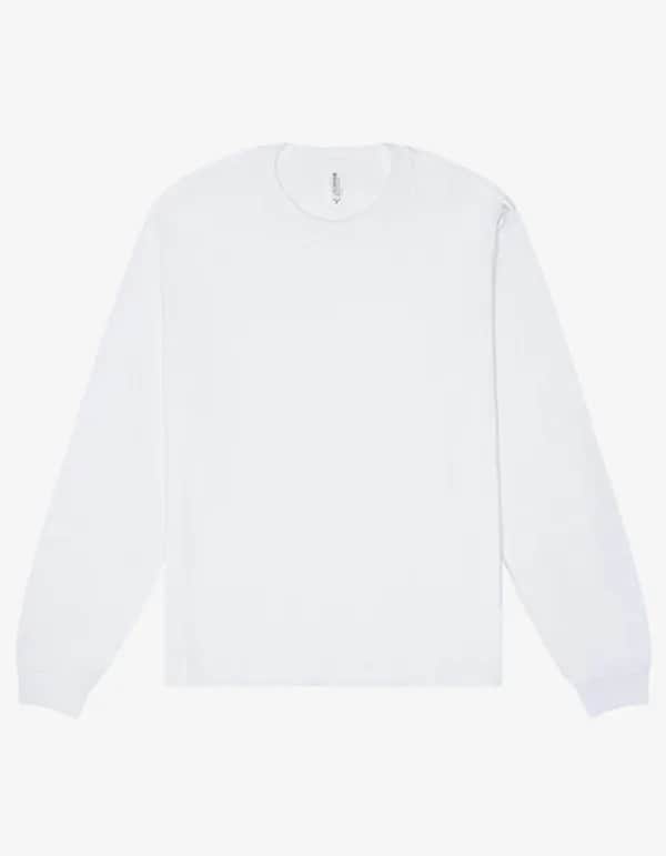 Unisex Heavyweight Long Sleeve Tee - White