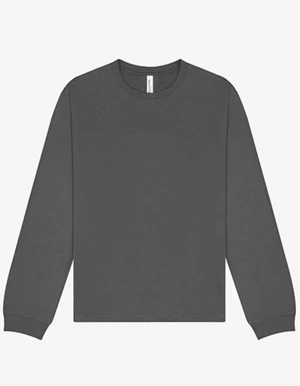 Unisex Heavyweight Long Sleeve Tee - Asphalt (Solid)