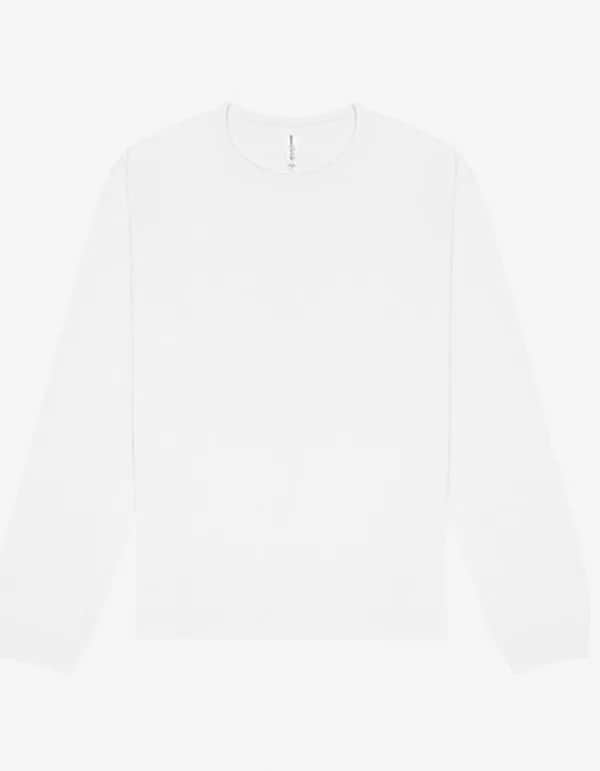 Unisex Heavyweight Long Sleeve Tee - White