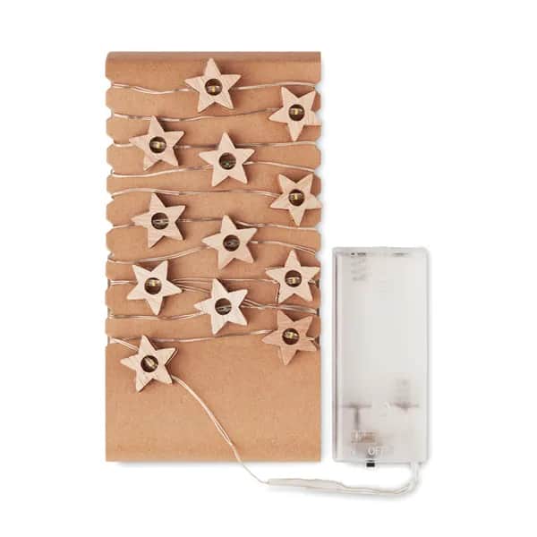 Lichterstrang mit 20 LEDs - MILKY WAY - Holz
