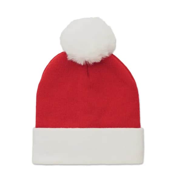 Weihnachtliche Strickmütze - MENSA - Rot