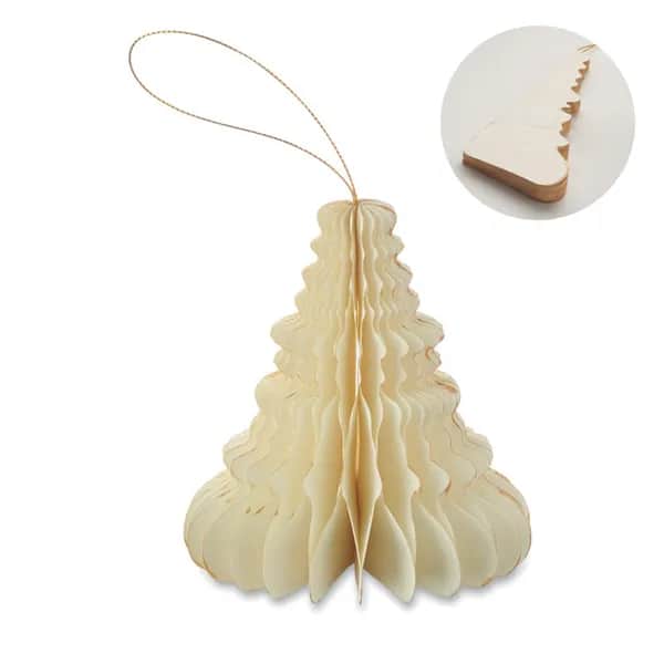 Weihnachtsschmuck aus Papier - HARMOTREE - Beige