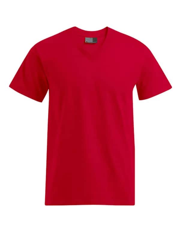 Premium V-Neck-T - Fire Red