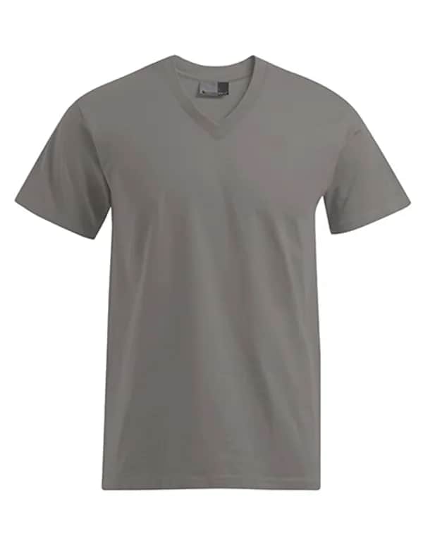 Premium V-Neck-T - New Light Grey (Solid)