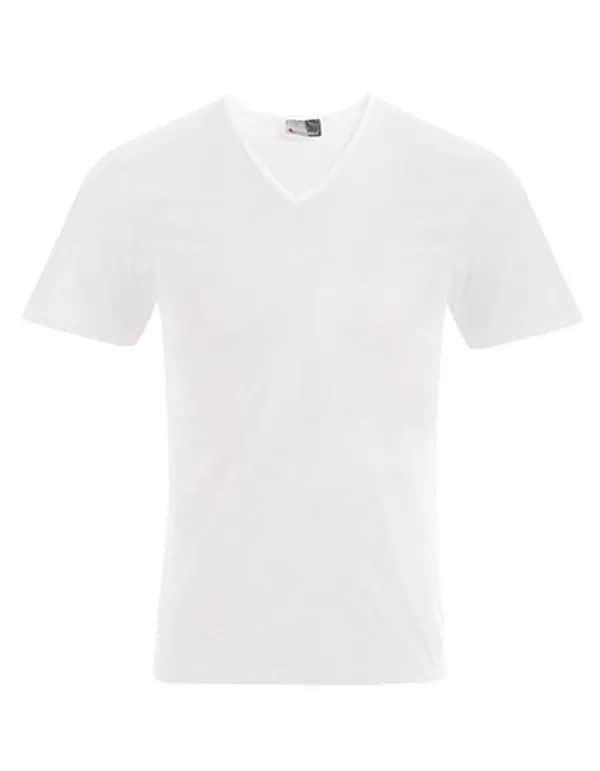 Men´s Slim Fit V-Neck-T - White