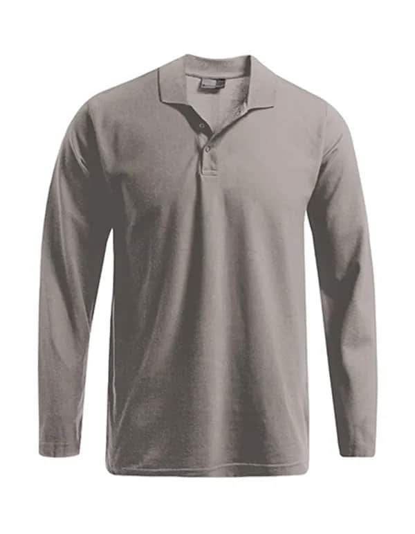 Men´s Heavy Polo Long Sleeve - Steel Gray
