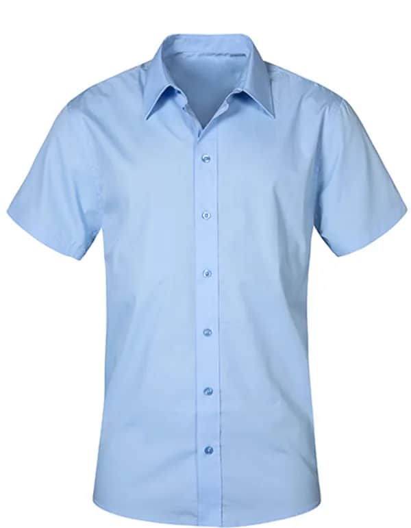 Men´s Poplin Shirt Short Sleeve - Light Blue