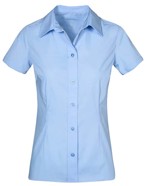 Women´s Poplin Shirt Short Sleeve - Light Blue