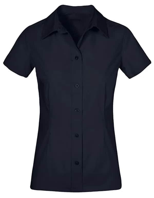 Women´s Poplin Shirt Short Sleeve - Navy