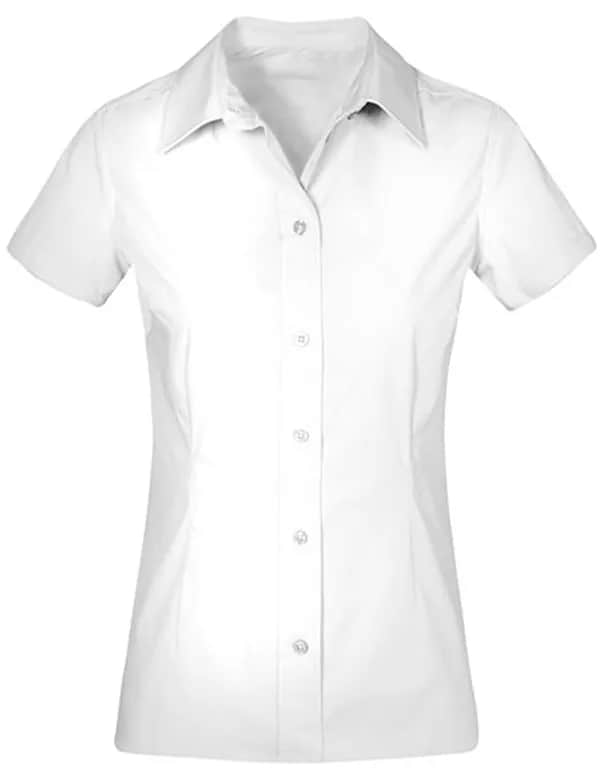Women´s Poplin Shirt Short Sleeve - White