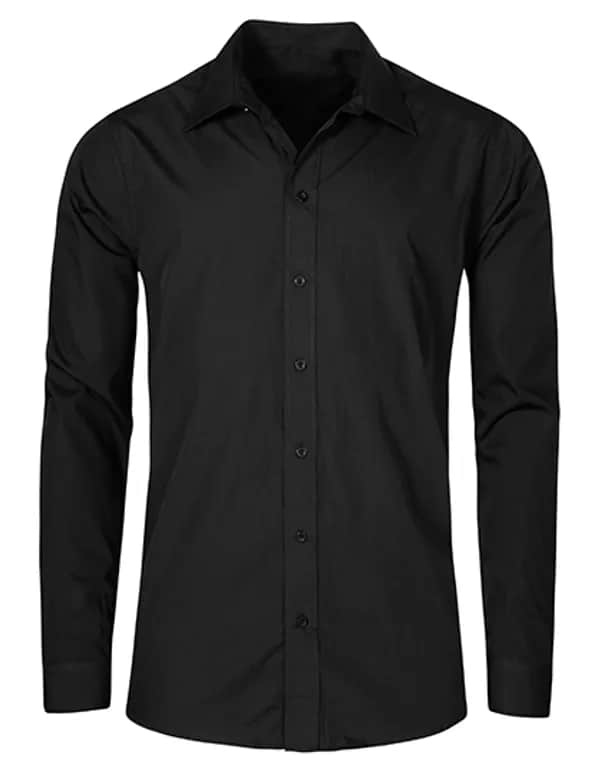 Men´s Poplin Shirt Long Sleeve - Black