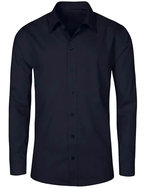 Men´s Poplin Shirt Long Sleeve - Navy