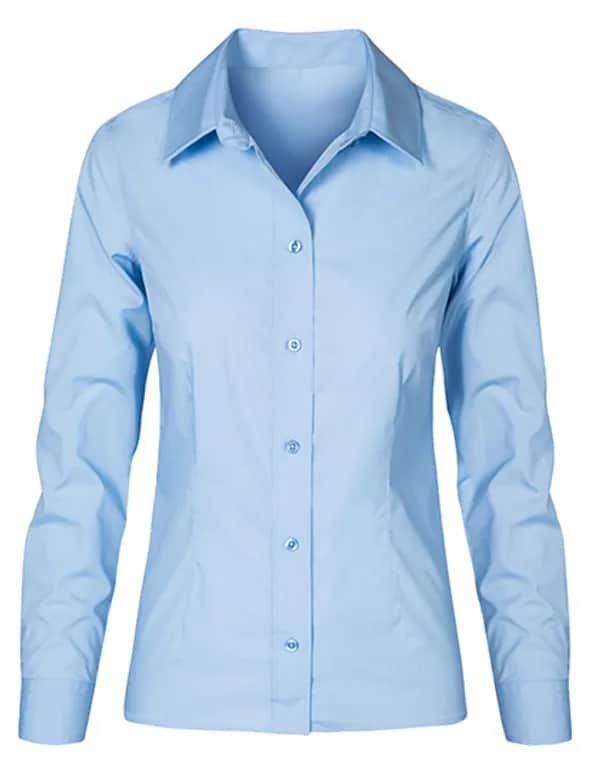 Women´s Poplin Shirt Long Sleeve - Light Blue