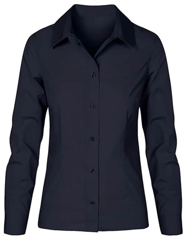 Women´s Poplin Shirt Long Sleeve - Navy