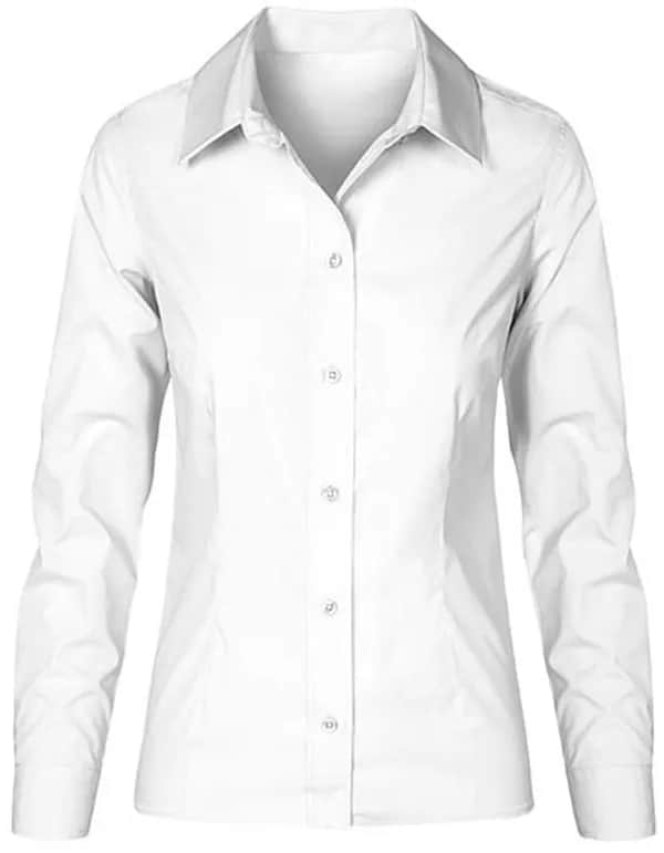 Women´s Poplin Shirt Long Sleeve - White