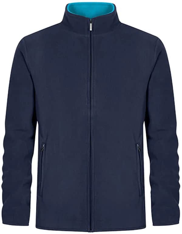 Men´s Double Fleece Jacket - Navy/Aqua