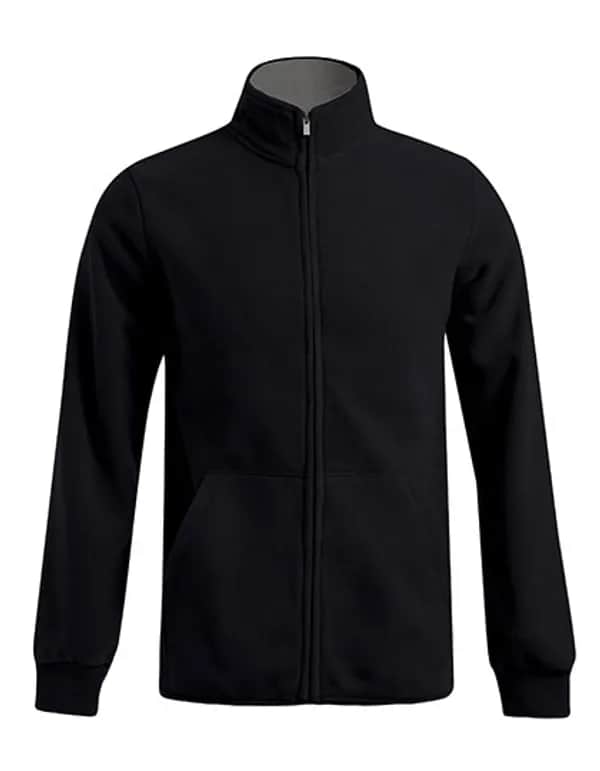 Men´s Double Fleece Jacket - Black/Light Grey (Solid)