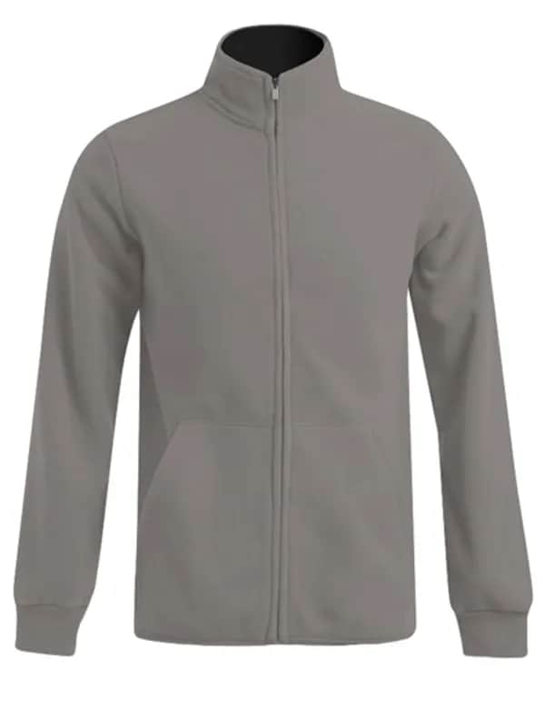 Men´s Double Fleece Jacket - Light Grey (Solid)/Black