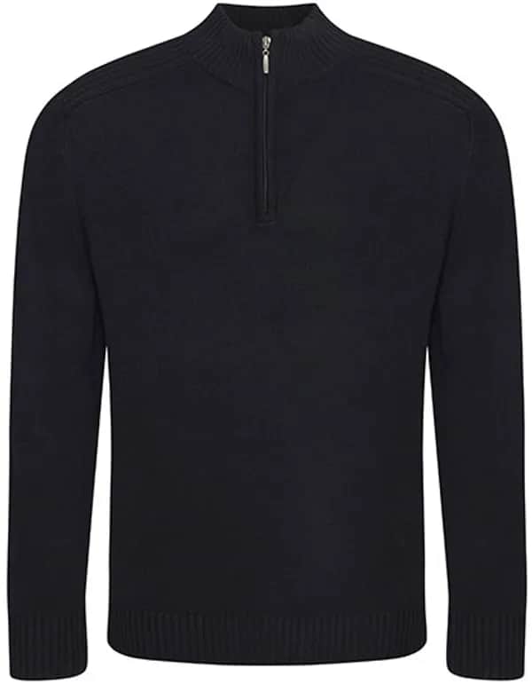 Wakhan 1/4 Zip Sustainable Sweater - Black
