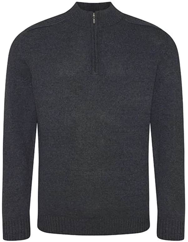 Wakhan 1/4 Zip Sustainable Sweater - Charcoal