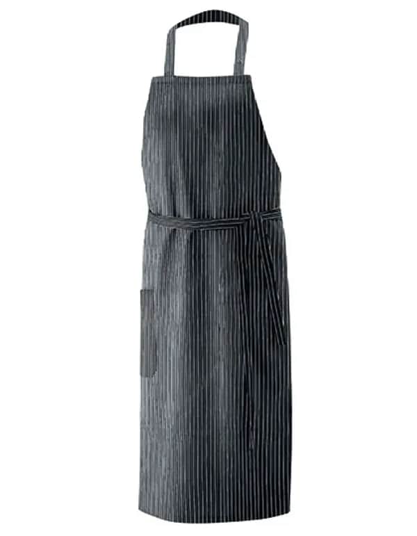 Latzschürze XXL 100 x 100 cm - Black Pinstripe
