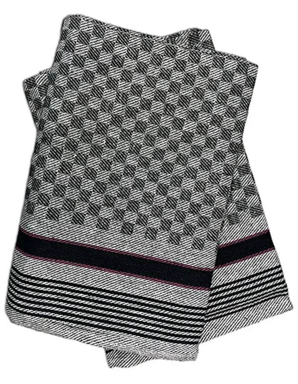 Grubentuch (10er Pack) - Black-Grey Checked