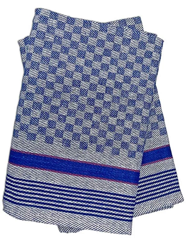 Grubentuch (10er Pack) - Blue-Grey Checked