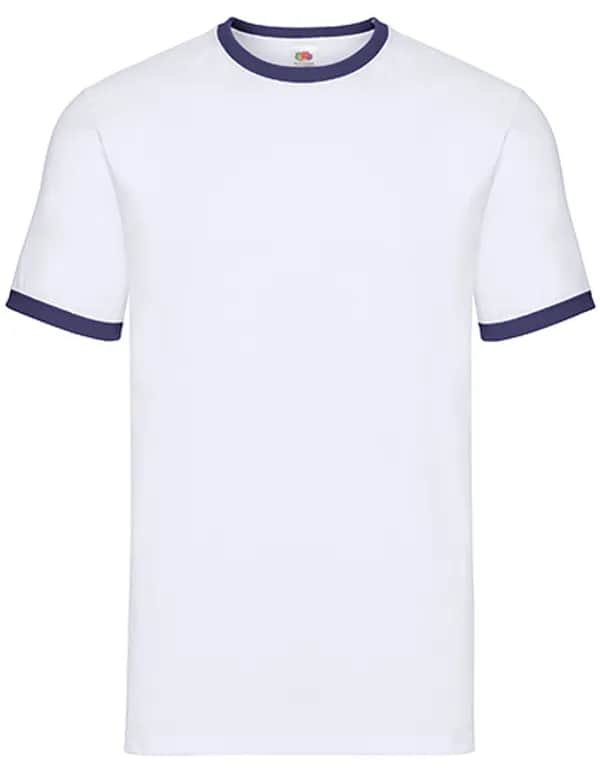 Ringer Tee - White/Navy